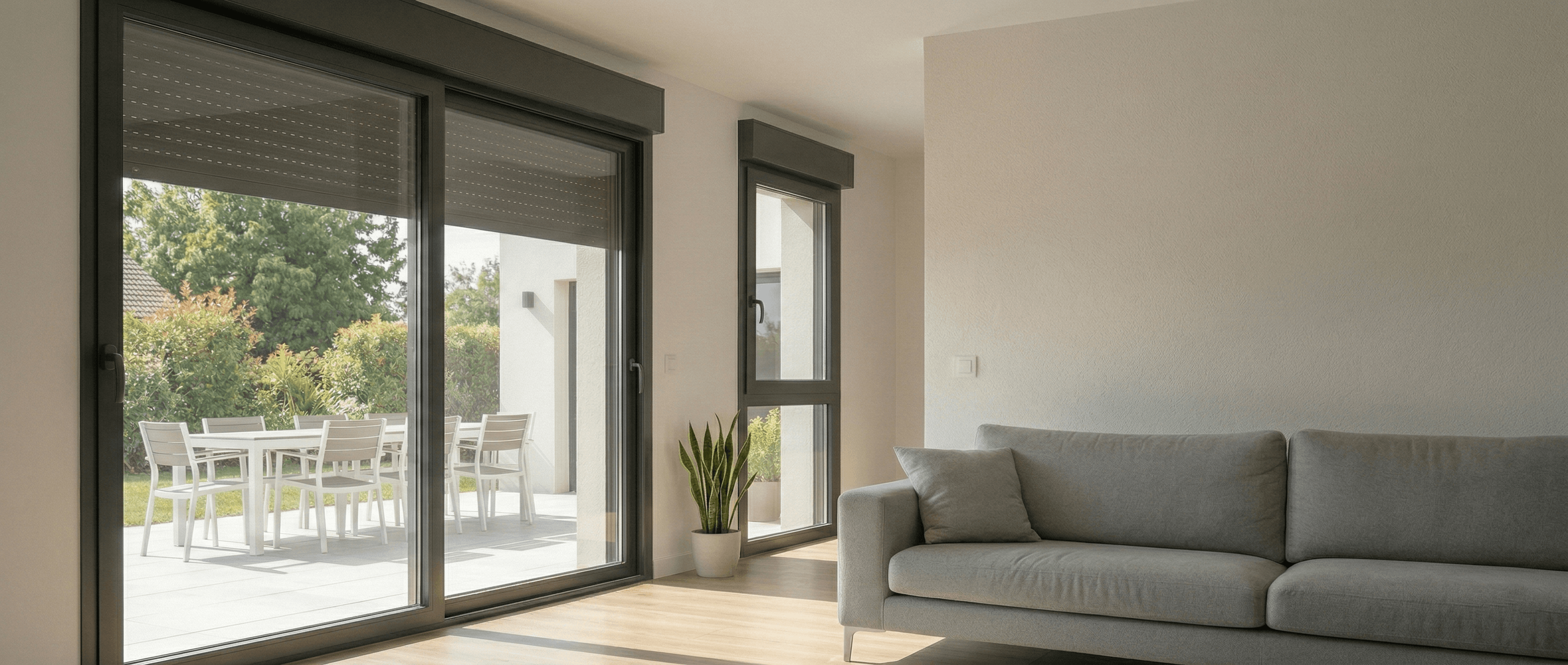Intérieur avec volets fermés offrant une intimité totale